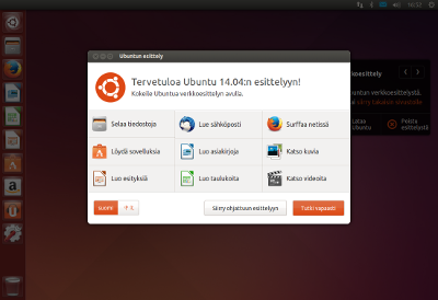 Käynnistä Ubuntun verkkoesittely